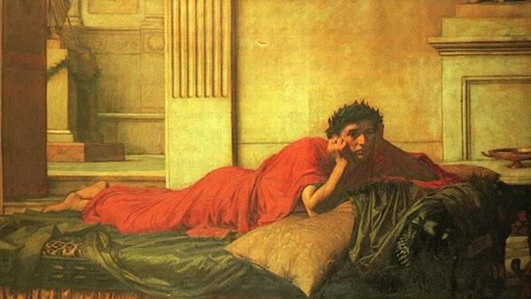 John William Waterhouse The Remorse of the Emperor Nero after the Murder of his Mother Germany oil painting art